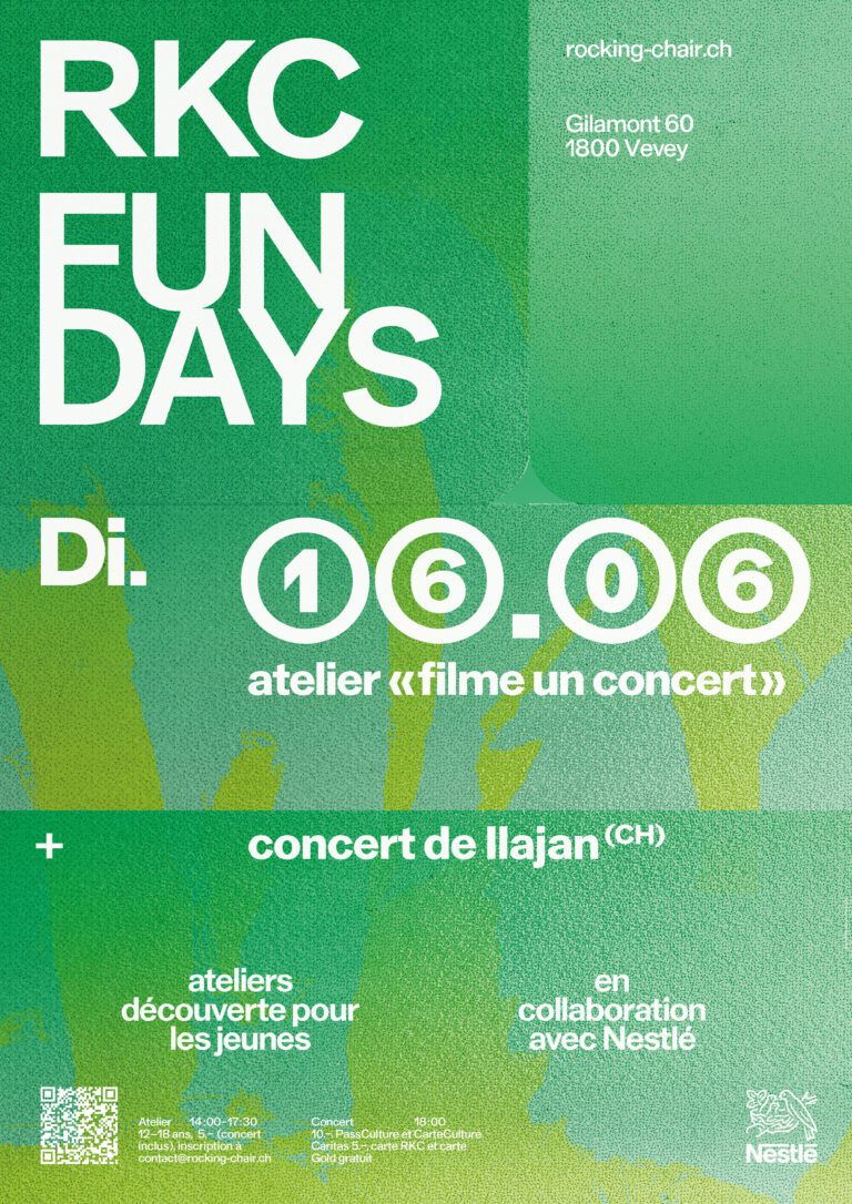 FUNDAY – Atelier « filme un concert » + concert Ilajan (CH) - Rocking Chair Vevey